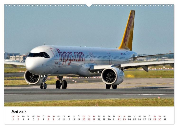 Produktbild: Faszination Luftfahrt Vielfalt zwischen Himmel und Vorfeld (Wandkalender 2027 DIN A2 quer), CALVENDO Monatskalender