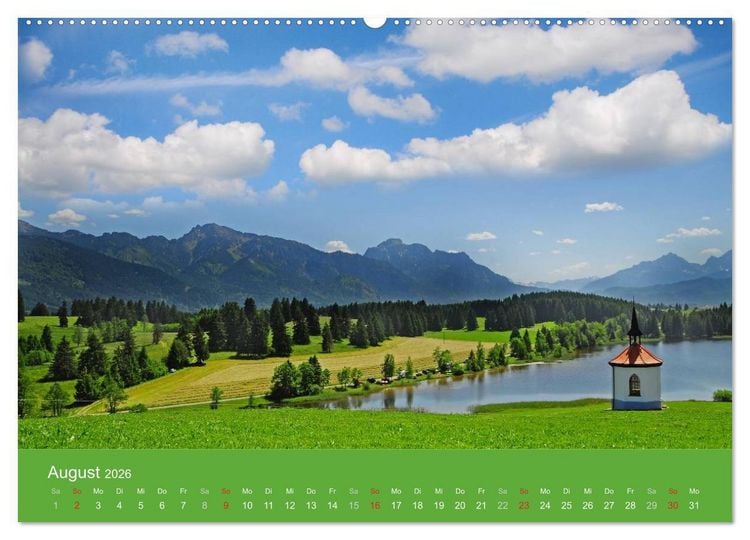 Produktbild: Romantisches Allg&auml;u (Wandkalender 2026 DIN A2 quer), CALVENDO Monatskalender