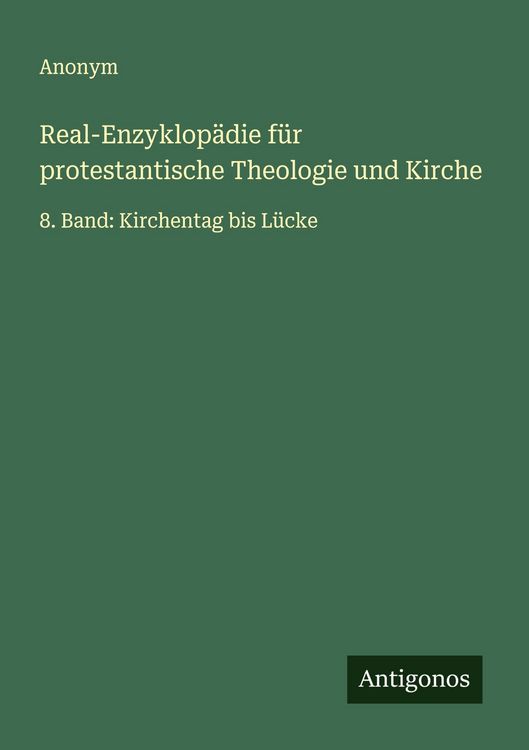 Produktbild: Real-Enzyklop&auml;die f&uuml;r protestantische Theologie und Kirche