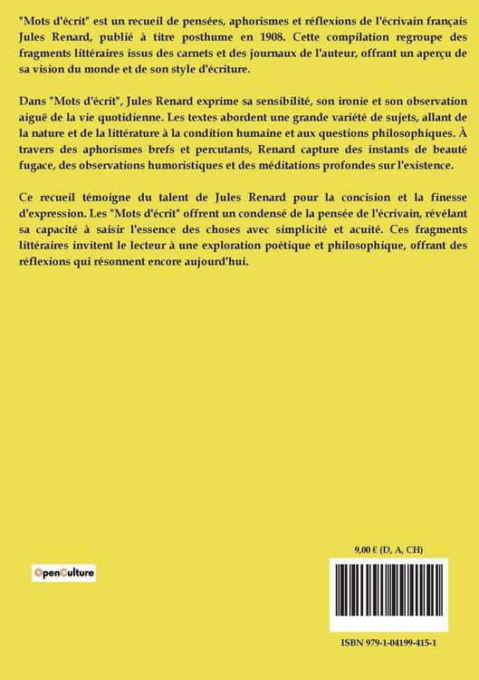 Produktbild: Mots d'&eacute;crit