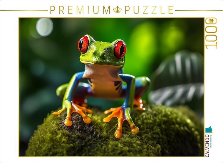 Produktbild: CALVENDO Puzzle Rotaugenlaubfrosch | 1000 Teile Lege-Gr&ouml;&szlig;e 64x48cm Foto-Puzzle f&uuml;r gl&uuml;ckliche Stunden