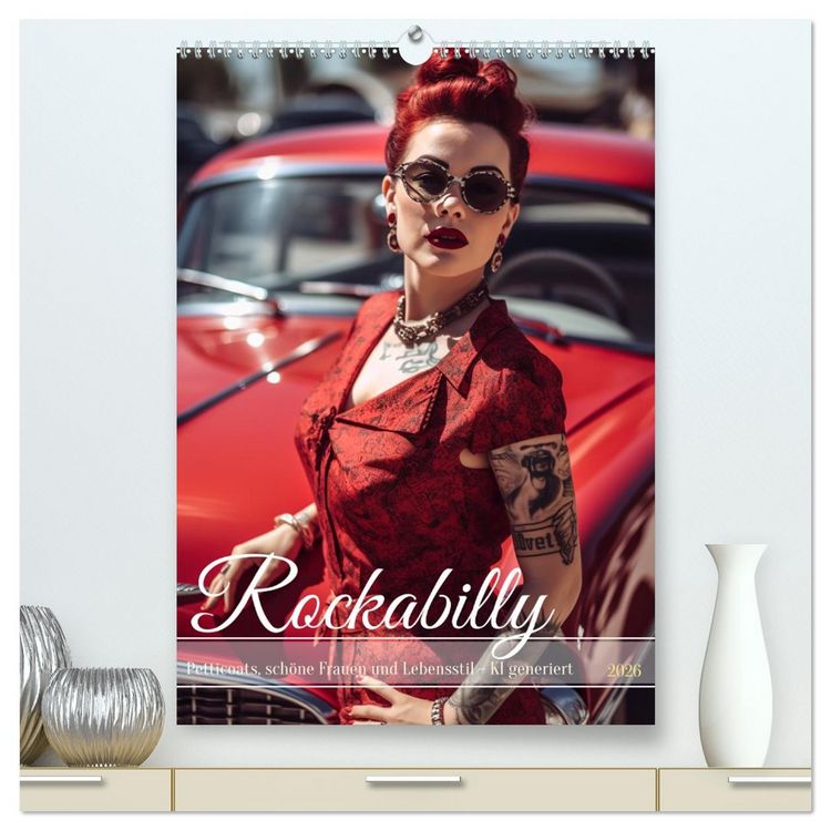 Produktbild: Rockabilly (hochwertiger Premium Wandkalender 2026 DIN A2 hoch), Kunstdruck in Hochglanz