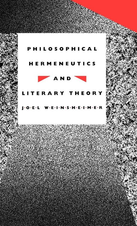 Produktbild: Philosophical Hermeneutics and Literary Theory