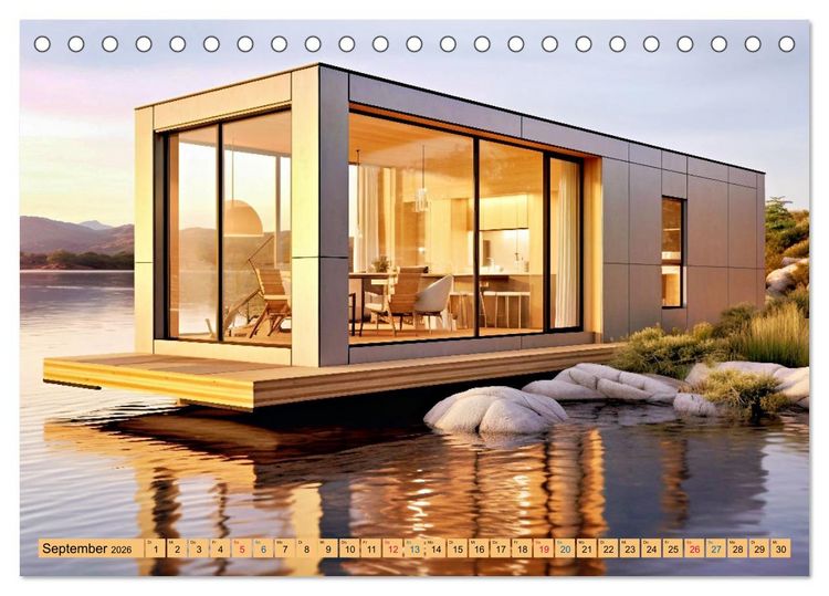 Produktbild: Tiny Houses - wohnen auf kleinstem Raum (Tischkalender 2026 DIN A5 quer), CALVENDO Monatskalender