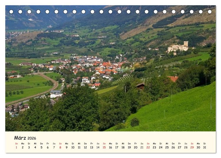 Produktbild: Vinschgau - Die Sonnenseite S&uuml;dtirols (Tischkalender 2026 DIN A5 quer), CALVENDO Monatskalender