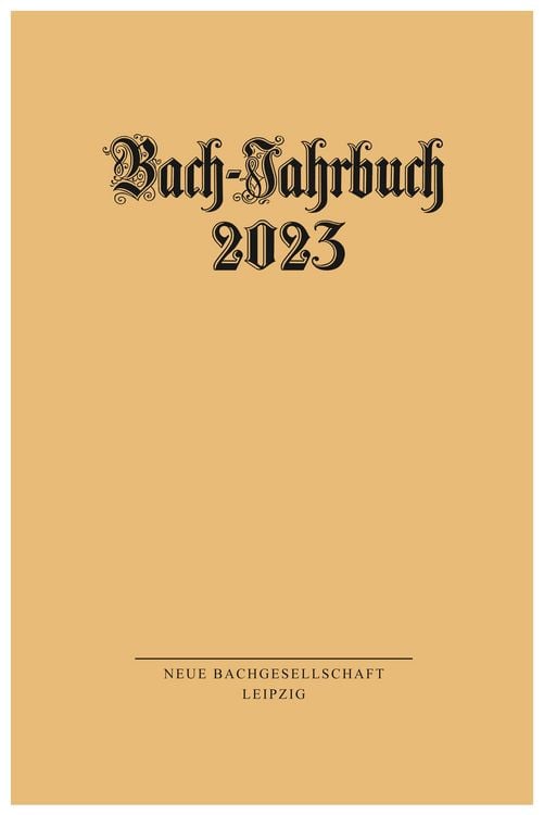 Produktbild: Bach-Jahrbuch 2023
