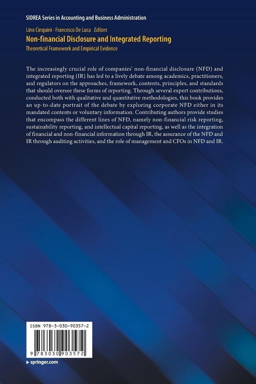 Produktbild: Non-financial Disclosure and Integrated Reporting
