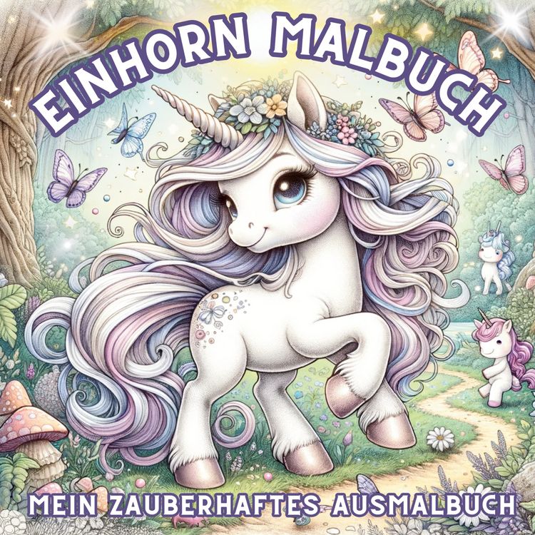 Produktbild: Einhorn Malbuch &ndash; Mein zauberhaftes Ausmalbuch f&uuml;r M&auml;dchen ab 4 Jahren