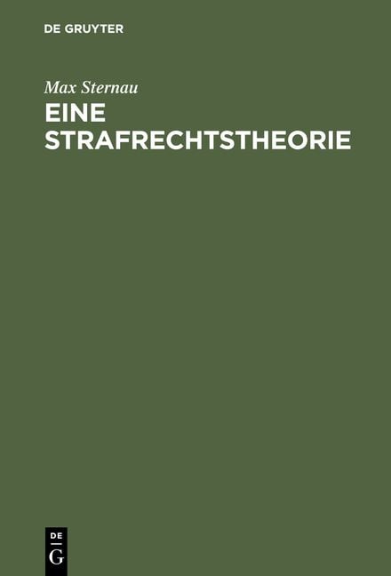 Produktbild: Eine Strafrechtstheorie