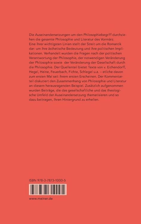 Produktbild: Philosophie und Literatur im Vorm&auml;rz