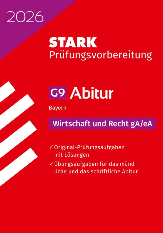 Produktbild: STARK Wirtschaft/Recht gA/eA - Abitur 2026 Bayern - Pr&uuml;fungsvorbereitung