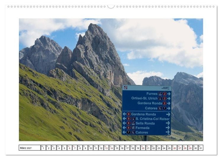 Produktbild: &Uuml;ber dem Gr&ouml;dnertal (Wandkalender 2027 DIN A2 quer), CALVENDO Monatskalender
