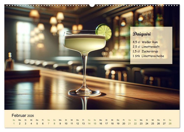 Produktbild: Cocktail-Klassiker (hochwertiger Premium Wandkalender 2026 DIN A2 quer), Kunstdruck in Hochglanz