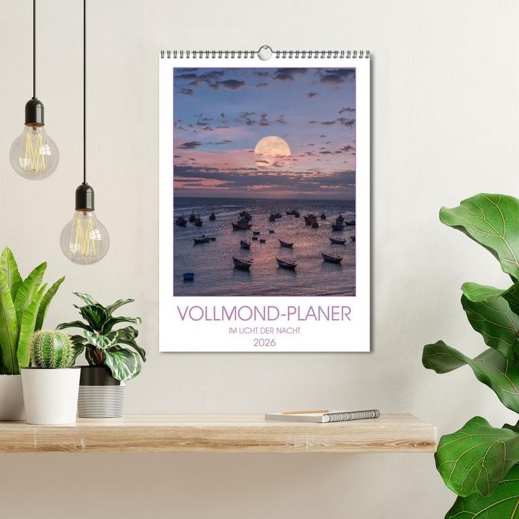 Produktbild: VOLLMOND-Planer - Im Licht der Nacht (Wandkalender 2026 DIN A3 hoch), CALVENDO Monatskalender