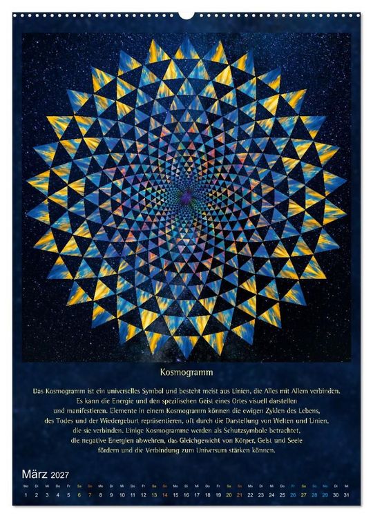 Produktbild: Heilige Geometrie und Bilder der Neuen Zeit (hochwertiger Premium Wandkalender 2027 DIN A2 hoch), Kunstdruck in Hochglanz