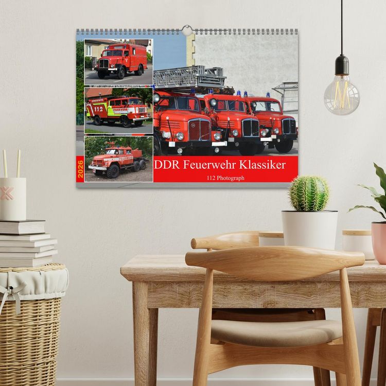 Produktbild: DDR Feuerwehr Klassiker (Wandkalender 2026 DIN A3 quer), CALVENDO Monatskalender