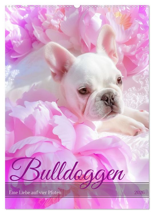 Produktbild: Bulldoggen (Wandkalender 2026 DIN A2 hoch), CALVENDO Monatskalender