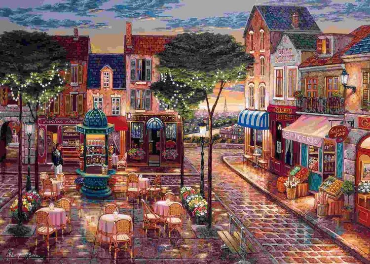Produktbild: Erwachsenenpuzzle 1000 Teile - Gemaltes Paris