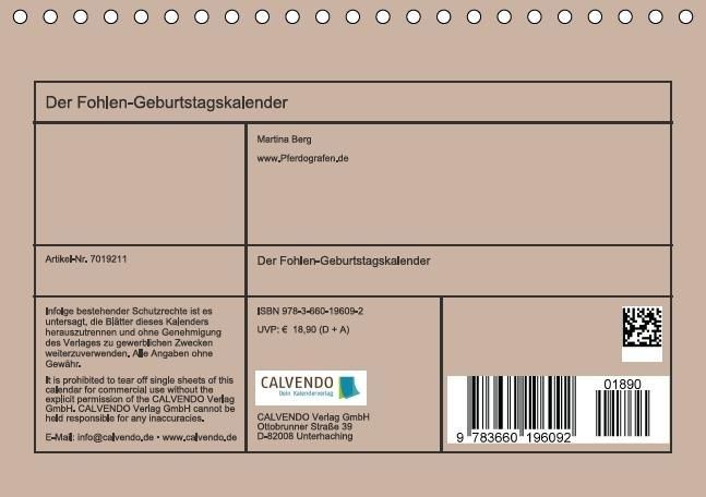Produktbild: Der Fohlen-Geburtstagskalender (Tischkalender immerw&auml;hrend DIN A5 quer)