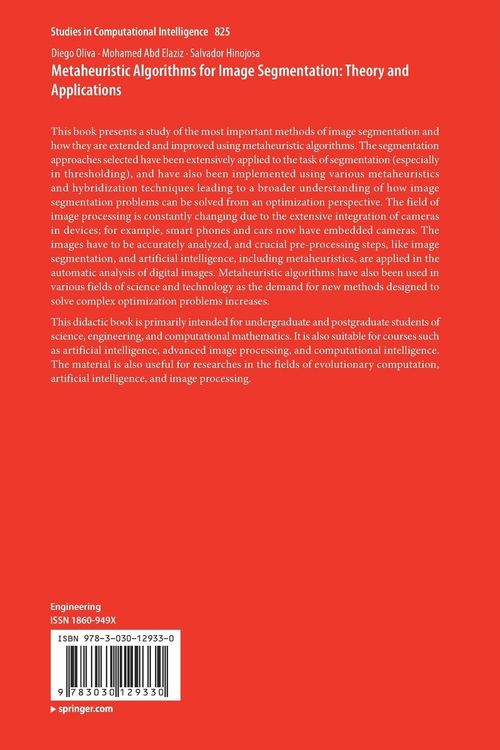 Produktbild: Metaheuristic Algorithms for Image Segmentation: Theory and Applications