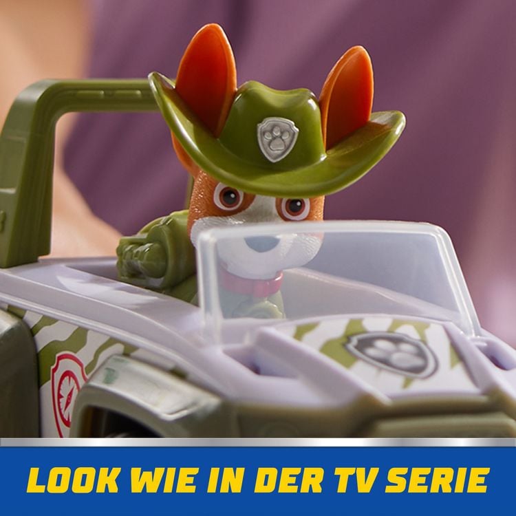 Produktbild: PAW Patrol - Tracker-Figur mit Dschungel-Fahrzeug, stabiles Basis-Fahrzeug (2025), authentisches Spielzeug zur Serie f&uuml;r Kinder ab 3 Jahren