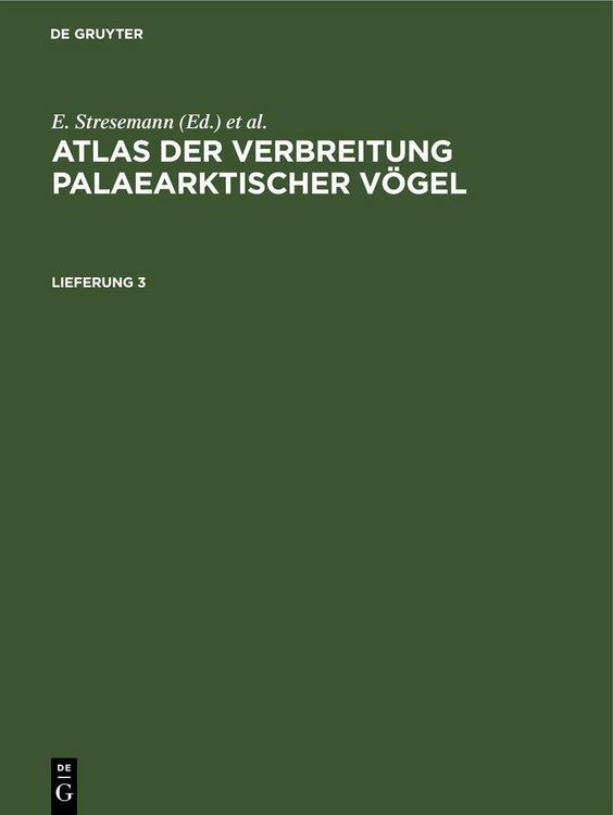 Produktbild: Atlas der Verbreitung palaearktischer V&ouml;gel. Lieferung 3