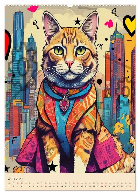 Produktbild: Meine Katze ist der Chef (Wandkalender 2027 DIN A2 hoch), CALVENDO Monatskalender