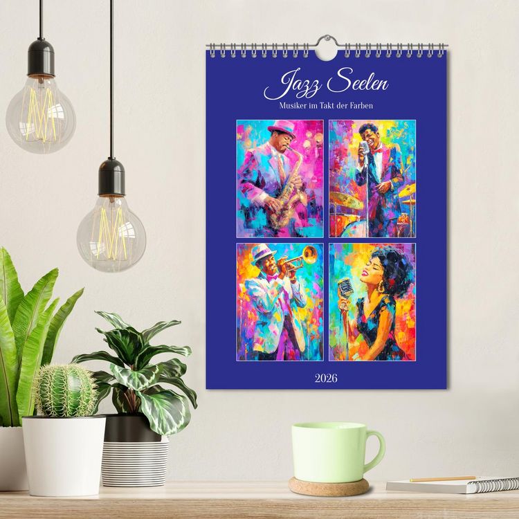 Produktbild: Jazz Seelen. Musiker im Takt der Farben (Wandkalender 2026 DIN A4 hoch), CALVENDO Monatskalender