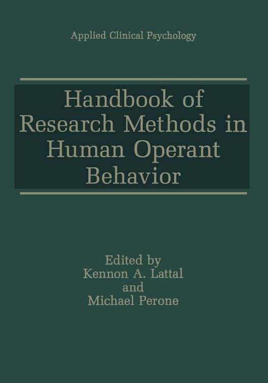 Produktbild: Handbook of Research Methods in Human Operant Behavior