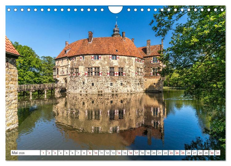 Produktbild: Wasserschl&ouml;sser im M&uuml;nsterland (Wandkalender 2026 DIN A4 quer), CALVENDO Monatskalender