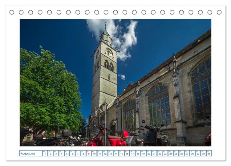Produktbild: &Uuml;berlingen am sch&ouml;nen Bodensee (Tischkalender 2026 DIN A5 quer), CALVENDO Monatskalender