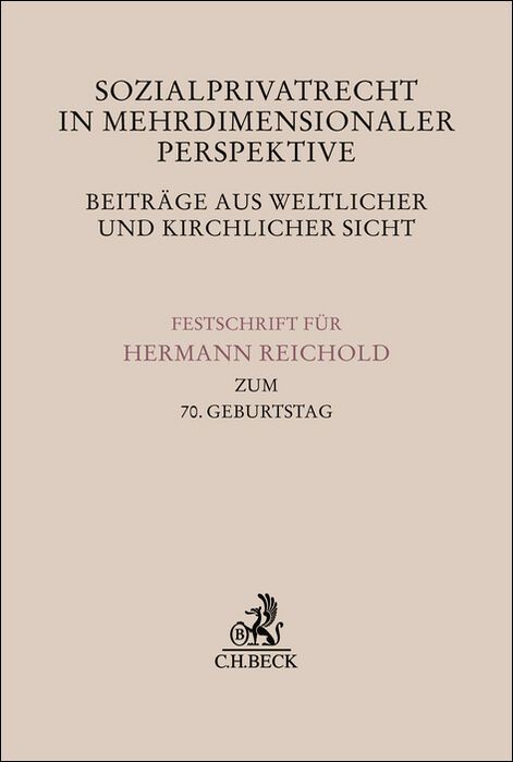 Produktbild: Sozialprivatrecht in mehrdimensionaler Perspektive - Beitr&auml;ge aus weltlicher und kirchlicher Sicht