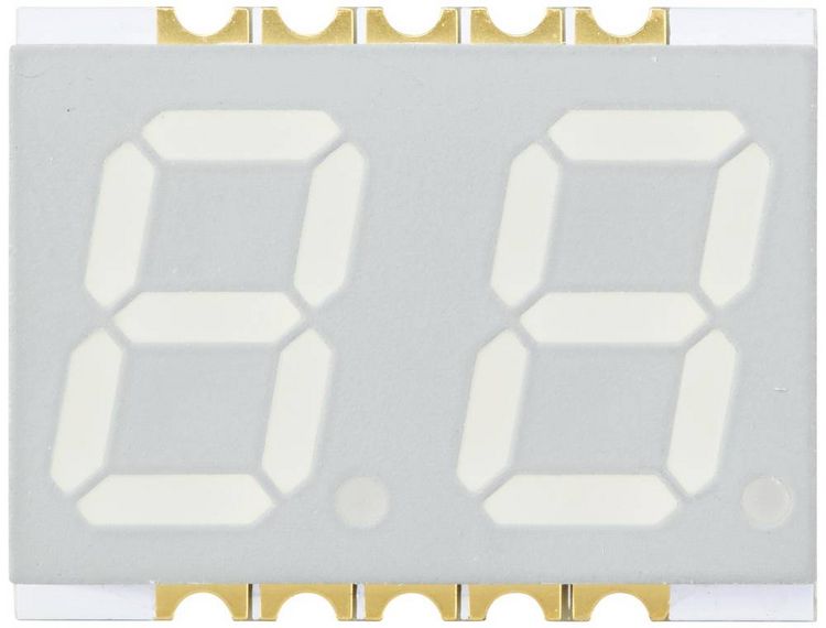 Produktbild: TRU COMPONENTS SMD-LED Rot 9 mcd Zweiziffern-Display