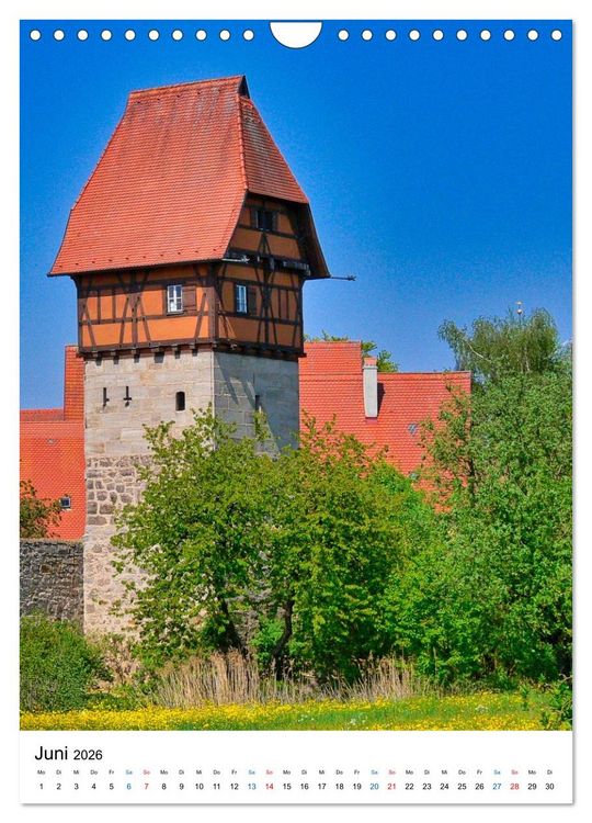 Produktbild: Romantik in Franken (Wandkalender 2026 DIN A4 hoch), CALVENDO Monatskalender