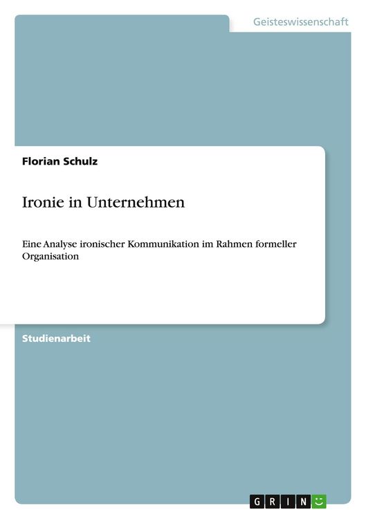 Produktbild: Ironie in Unternehmen