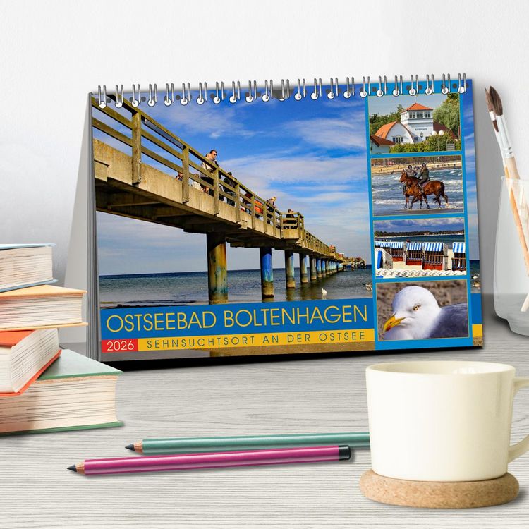 Produktbild: Ostseebad Boltenhagen - Sehnsuchtsort an der Ostsee (Tischkalender 2026 DIN A5 quer), CALVENDO Monatskalender