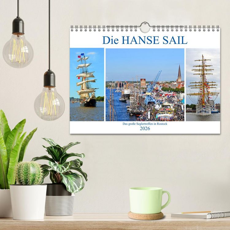 Produktbild: Die HANSE SAIL Das gro&szlig;e Seglertreffen in Rostock (Wandkalender 2026 DIN A4 quer), CALVENDO Monatskalender
