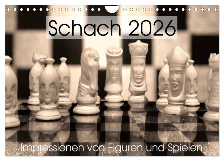 Produktbild: Schach 2026. Impressionen von Figuren und Spielen (Wandkalender 2026 DIN A4 quer), CALVENDO Monatskalender