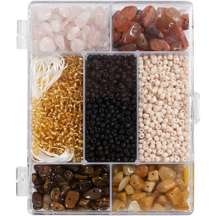 Produktbild: Creativ Company Kreativ Mix Schmuck, Kristalle, Gr&ouml;&szlig;e 2,6-10 mm, Lochgr&ouml;&szlig;e 0,8-1,2 mm, sortierte Farben