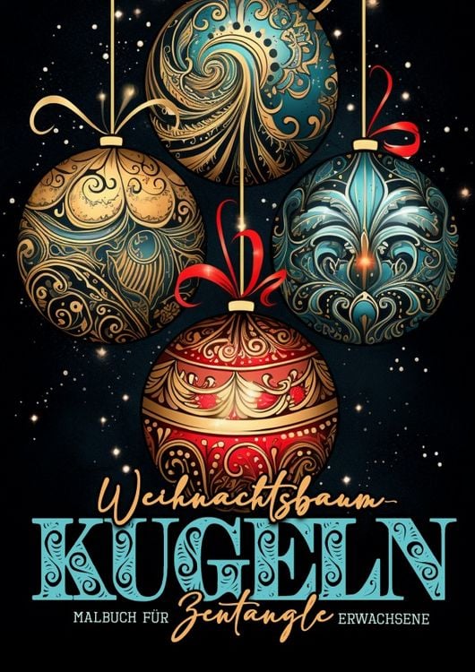 Produktbild: Weihnachtsbaumkugeln Zentangle Malbuch f&uuml;r Erwachsene