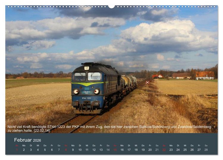 Produktbild: Mit Diesellokomotiven quer durch die Lausitz - 2026 (hochwertiger Premium Wandkalender 2026 DIN A2 quer), Kunstdruck in Hochglanz