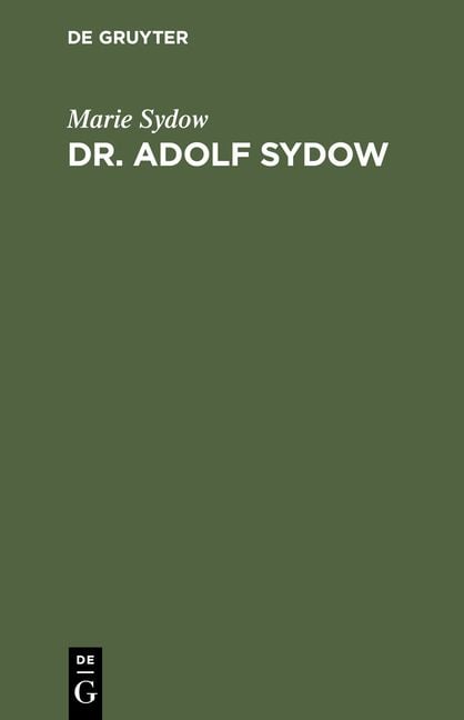 Produktbild: Dr. Adolf Sydow