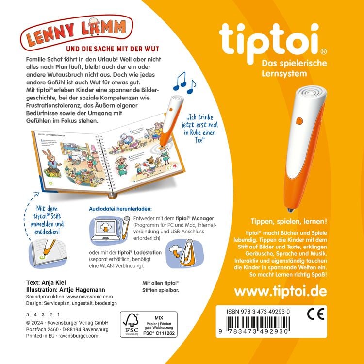 Tiptoi® Bildergeschichten über den Umgang mit Gefühlen - Lenny Lamm und die Sache mit der Wut