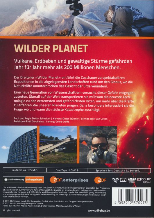 Produktbild: Terra X - Wilder Planet: Vulkane, Erdbeben und St&uuml;rme