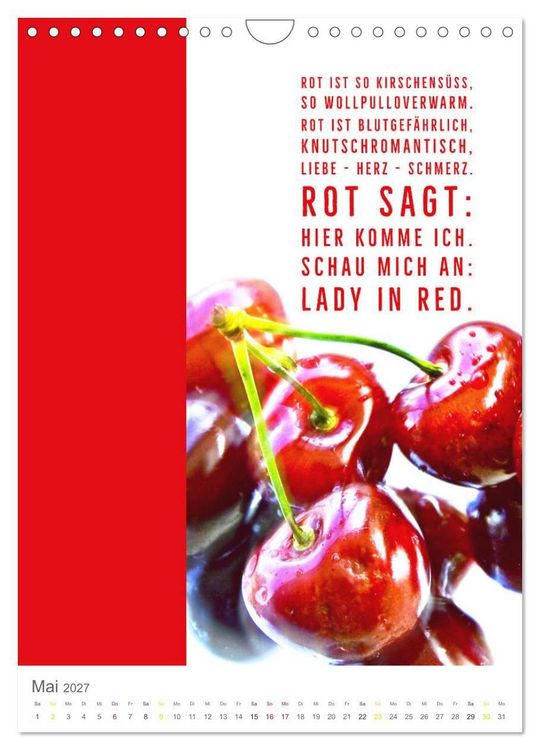 Produktbild: Tagesfarben - Poesie in Wort und Bild (Wandkalender 2027 DIN A4 hoch), CALVENDO Monatskalender