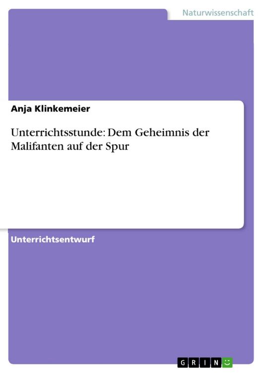 Produktbild: Unterrichtsstunde: Dem Geheimnis der Malifanten auf der Spur