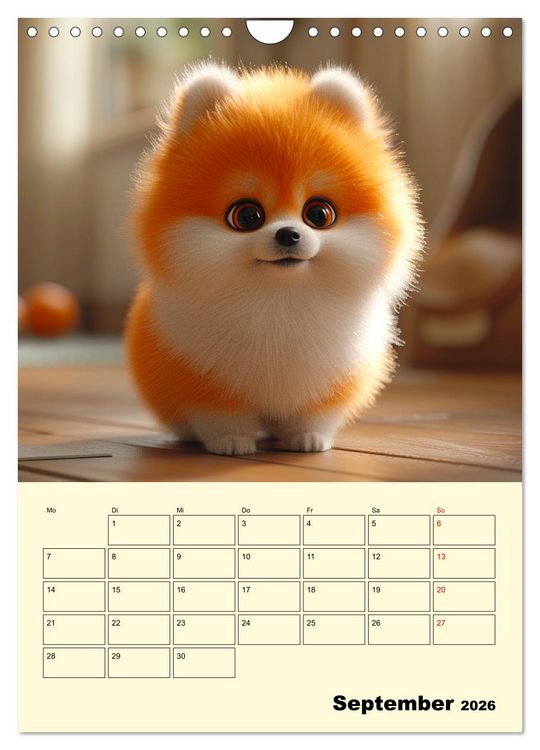 Produktbild: Entz&uuml;ckende Hunde. Liebliche Cartoons zum Schmunzeln (Wandkalender 2026 DIN A4 hoch), CALVENDO Monatskalender