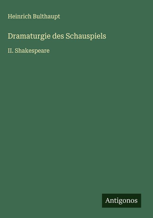 Produktbild: Dramaturgie des Schauspiels
