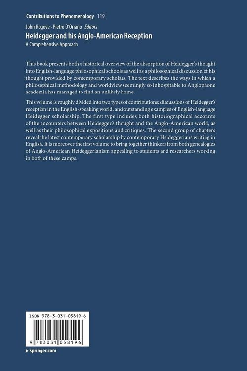 Produktbild: Heidegger and his Anglo-American Reception