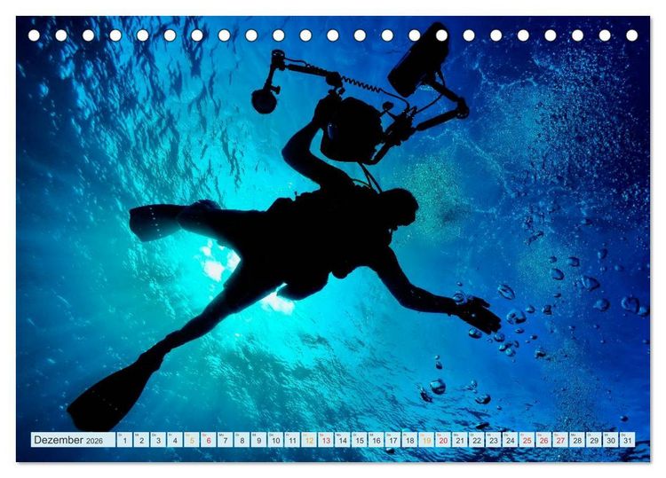 Produktbild: Tauchen - Abenteuer unter Wasser (Tischkalender 2026 DIN A5 quer), CALVENDO Monatskalender